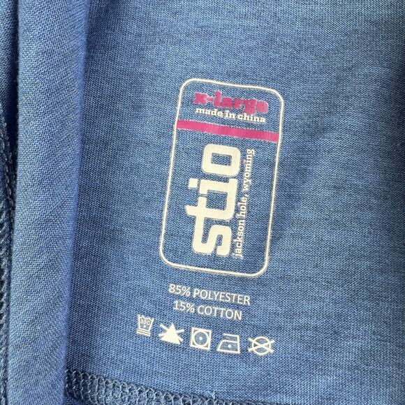 Stio Divide Lightweight Pullover Hoodie Womens XL Blue Stretch Long Sleeve Sun - Picture 3 of 6